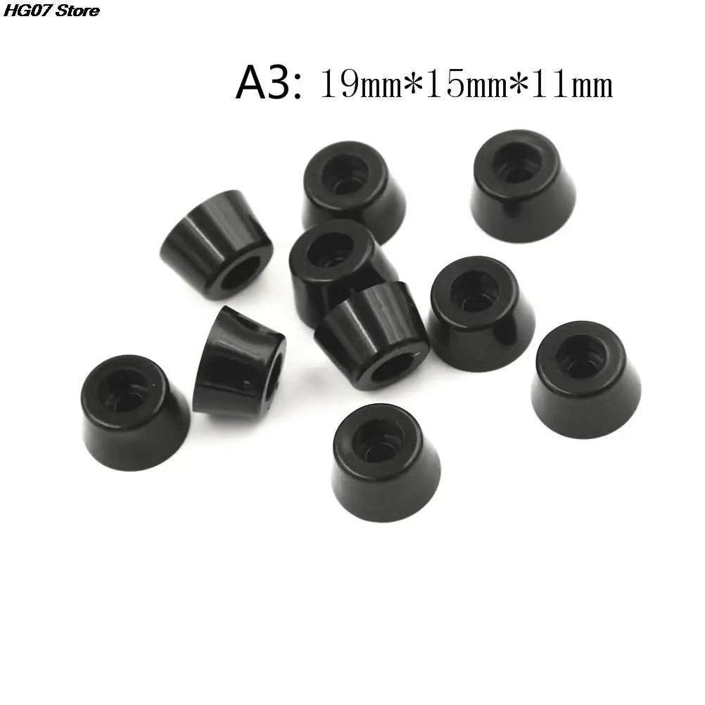 10-Pack Black Rubber Furniture Feet | Non-Slip Floor Protectors