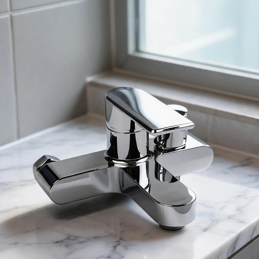 Solid Copper Shower Mixer Faucet | 3-Function, 15cm Mount Shower Mixer Faucet PRIMED
