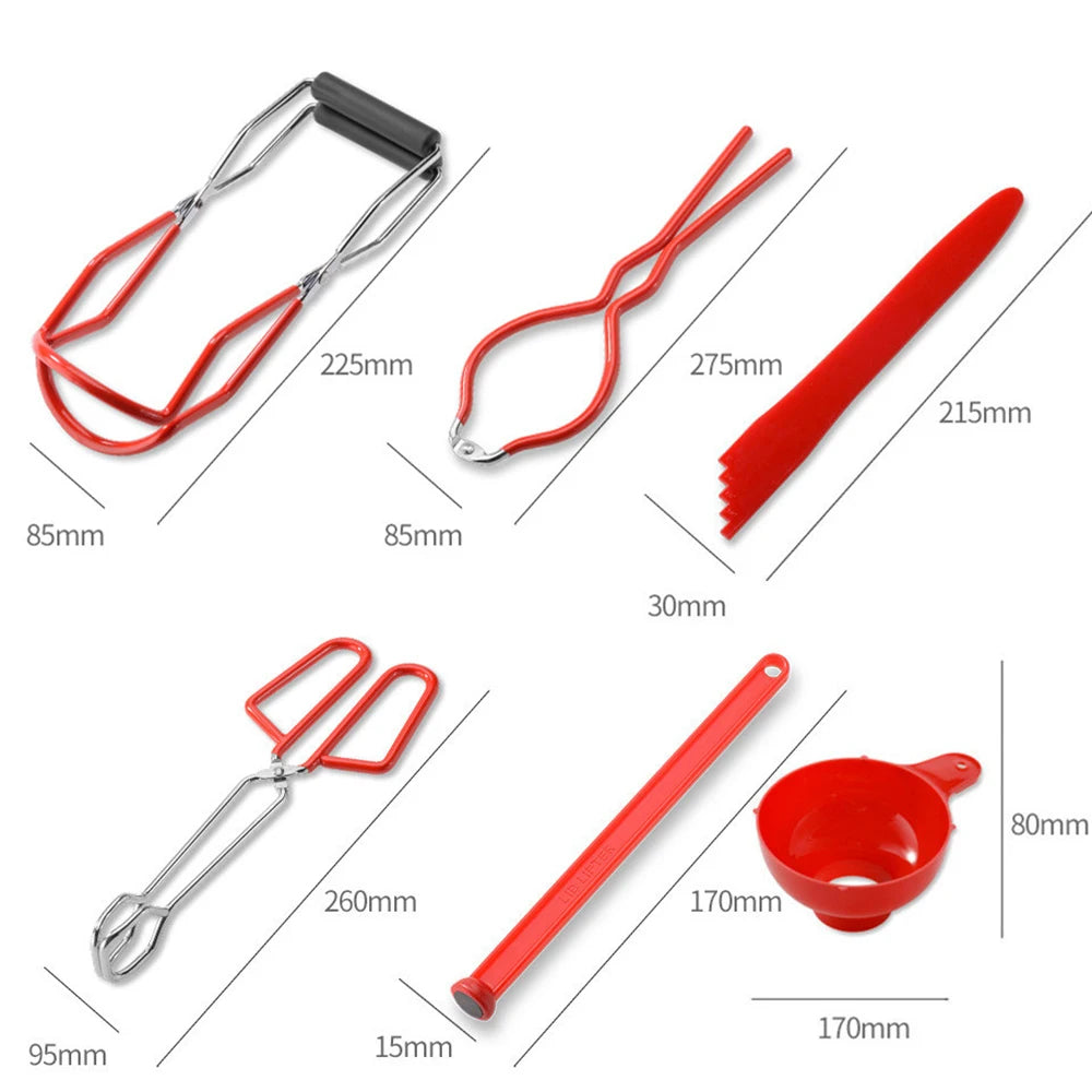 LMETJMA Canning Kit – Jar Lifter, Funnel & Bubble Popper Set Canning Tools Set PRIMED