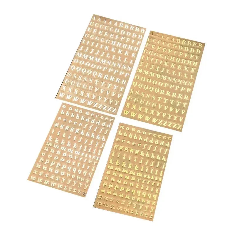 Mini Alphabet Stickers Gold Silver | DIY Resin Craft Fillings 2Pcs