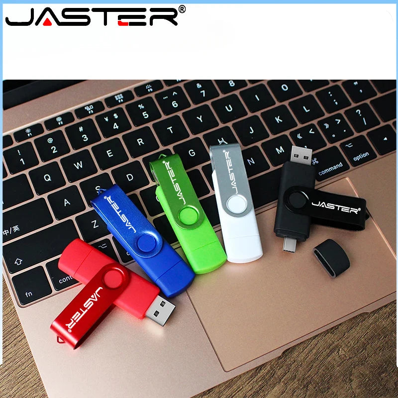 JASTER OTG Type-C USB Flash Drive 4GB–128GB | Metal 2-in-1 USB Flash Drive PRIMED