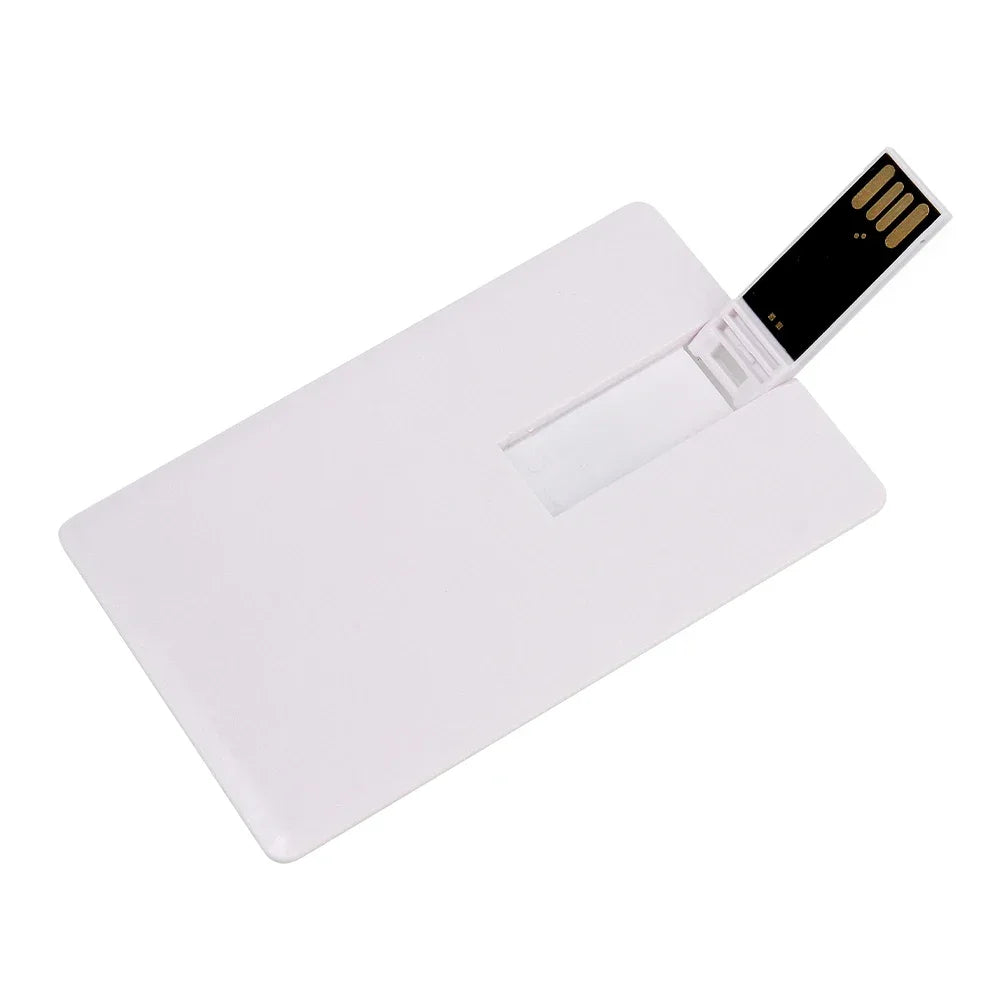 Custom Credit Card USB Flash Drive 32/64/128GB – Wedding Gift Custom USB Flash Drive PRIMED 16GB white card China Mainland