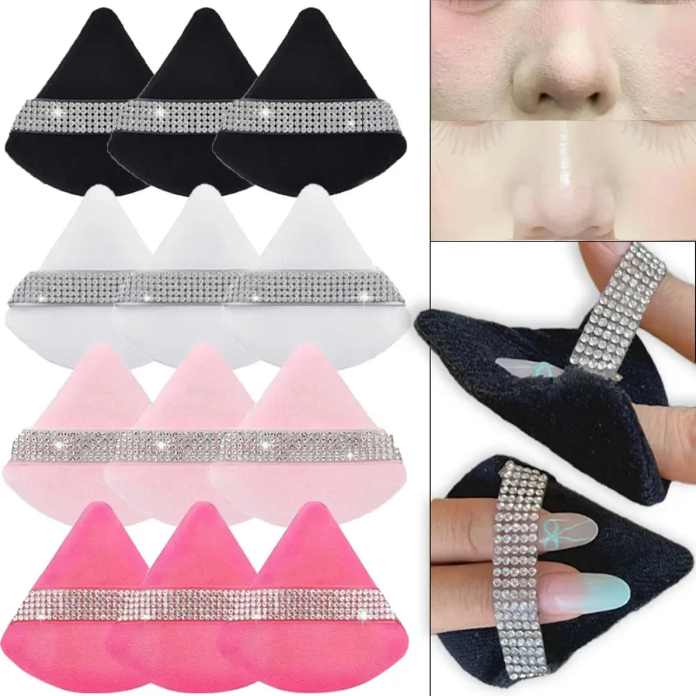 Triangle Crystal Velvet Setting Powder Puff – Diamond Ribbon