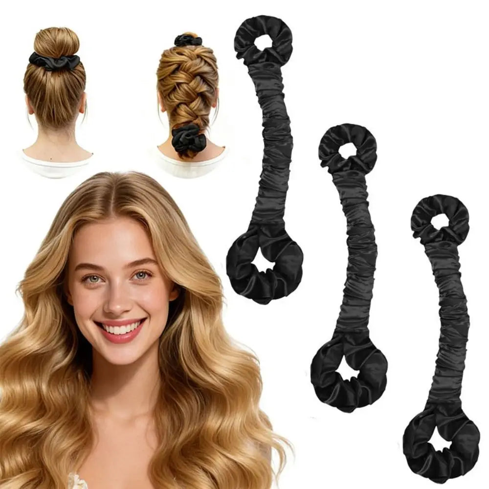 Heatless Silk Satin Hair Roller – Crease-Free Curling Scrunchie Heatless Hair Roller PRIMED
