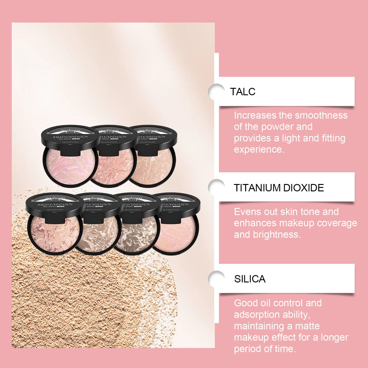 Baked Bronzer & Marble Highlighter Palette – Matte Setting Powder Bronzer Highlighter Palette PRIMED