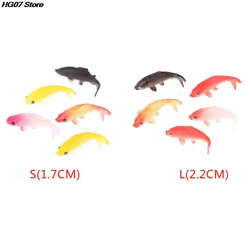 Mini Goldfish Figurines 5pcs – Resin Carp Miniature Home Decor Miniature Figurines PRIMED