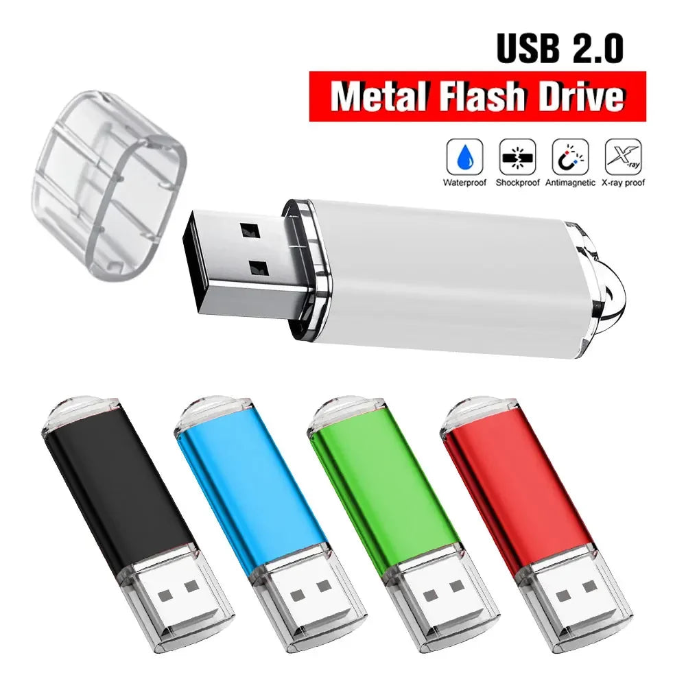 USB 2.0 Flash Drive 4GB–128GB | Metal Memory Stick Pendrive USB Flash Drive PRIMED