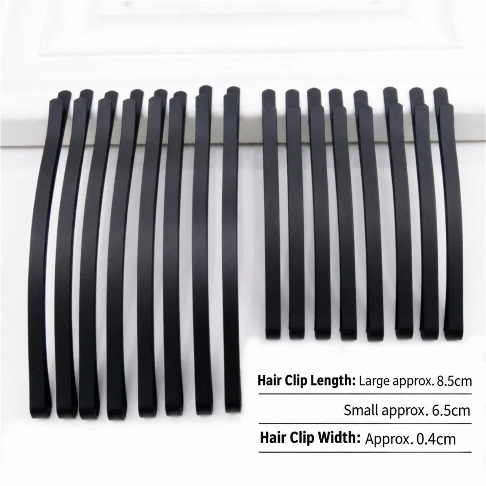 Metal Black BB Hair Clips Arc Barrette – 6 or 12 Pack Hair Clips PRIMED