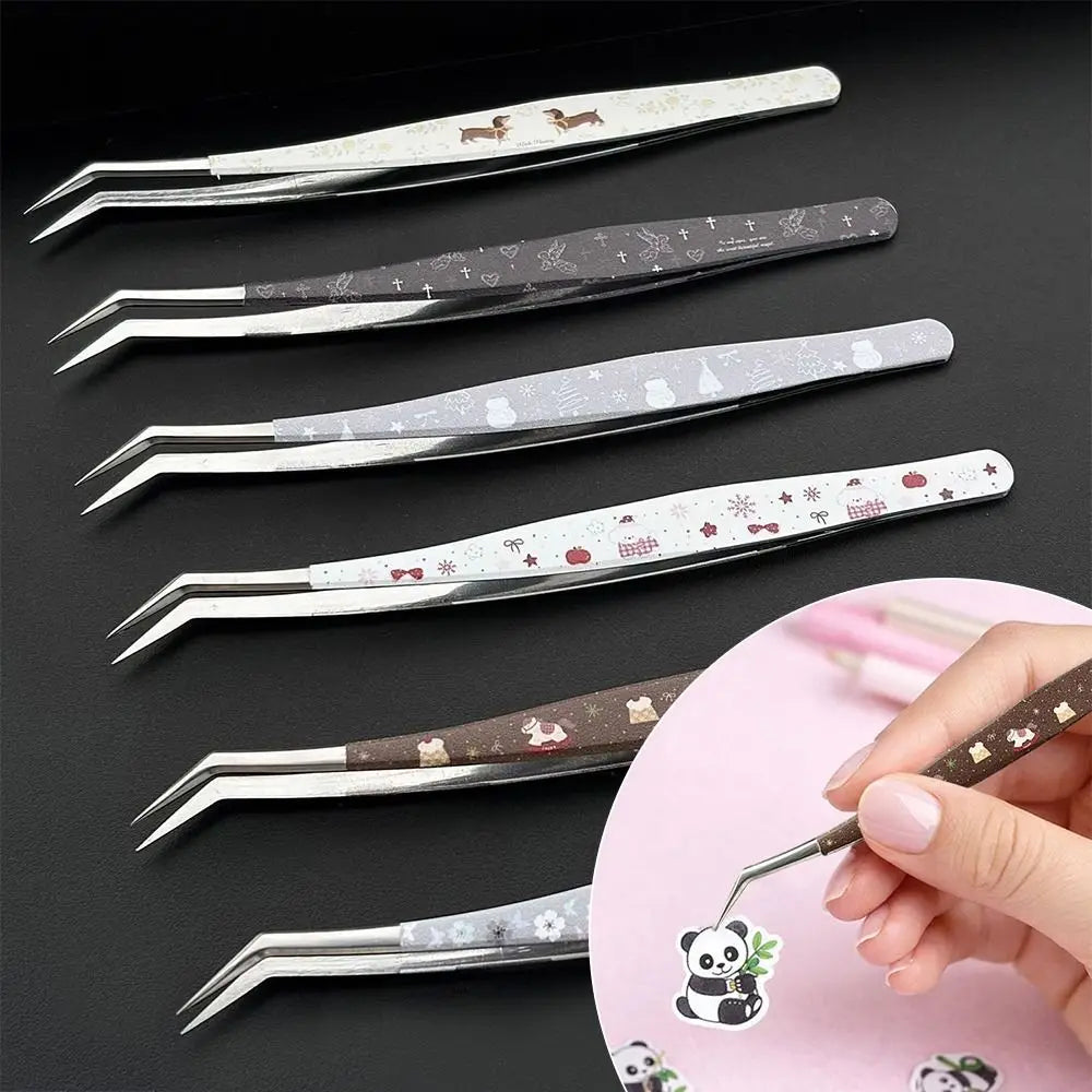 Curved False Eyelash Tweezers – Anti-Static Stainless Steel Eyelash Tweezers PRIMED
