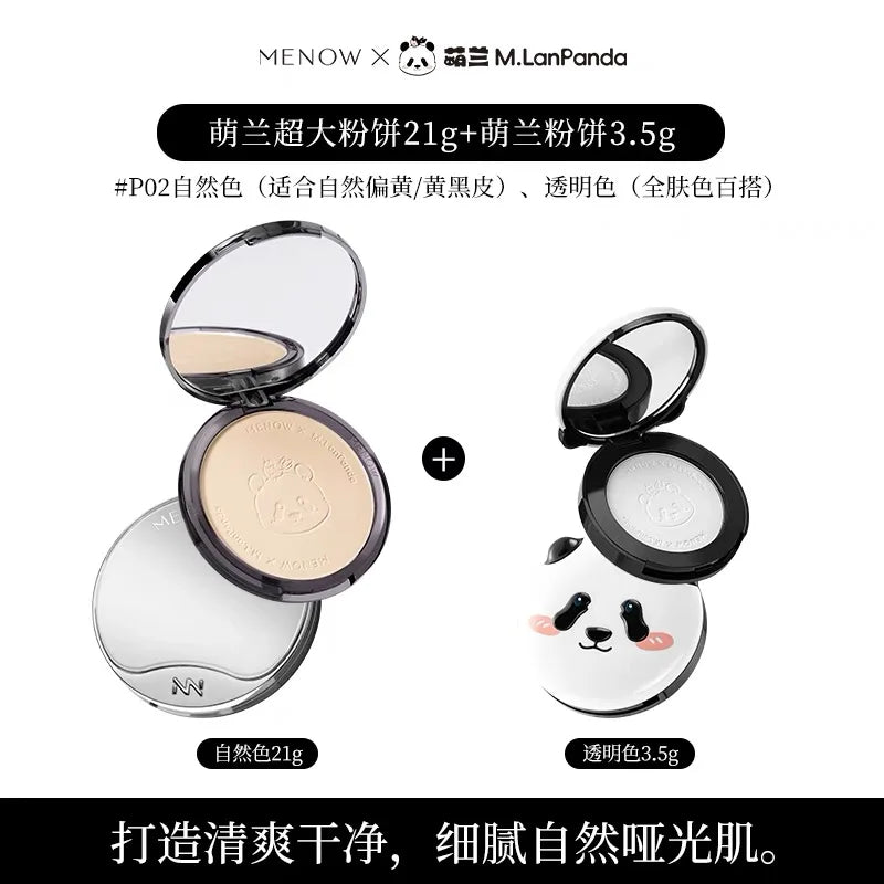 MENOW Panda Pressed Powder – Oil Control Long-Wear Concealer 21g