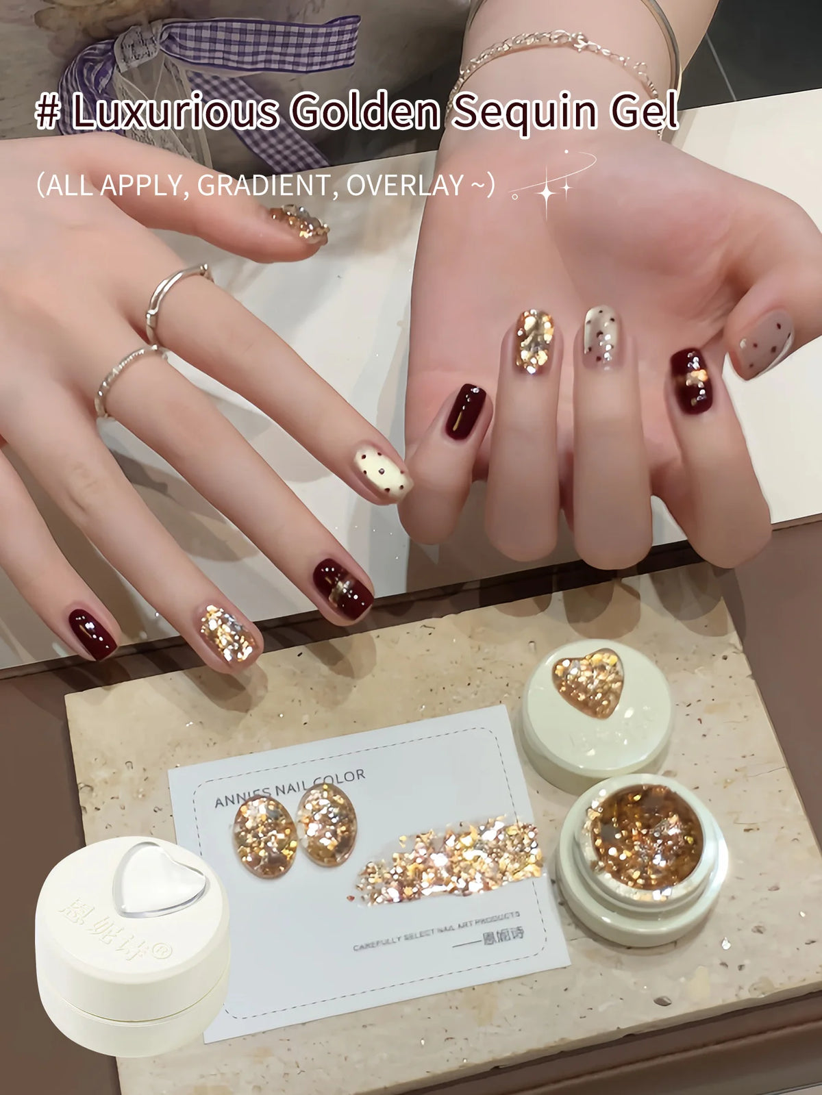 Luxury Gold Glitter Gel Nail Polish – Diamond Shimmer 5g