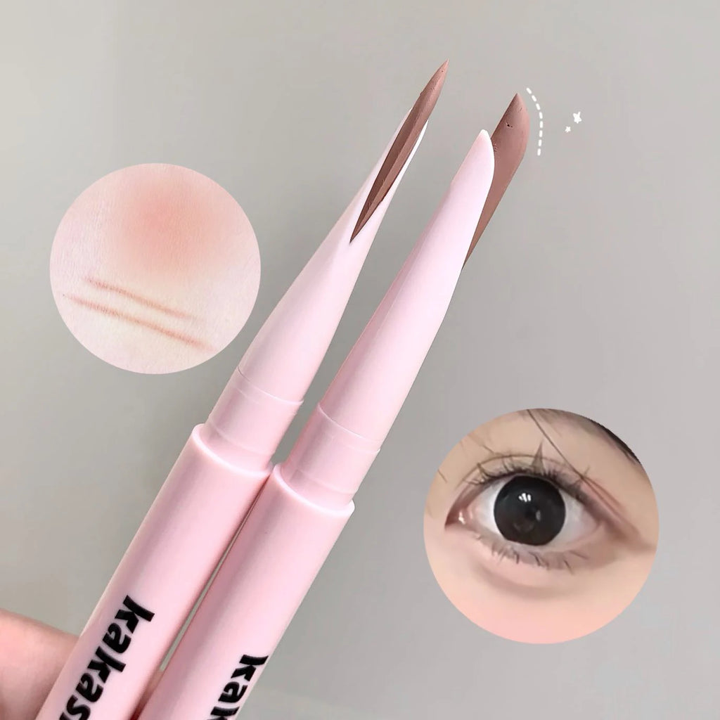 Double-End Lying Silkworm Eyeliner & Glitter Eyeshadow Pencil Eyeliner Eyeshadow Pencil PRIMED