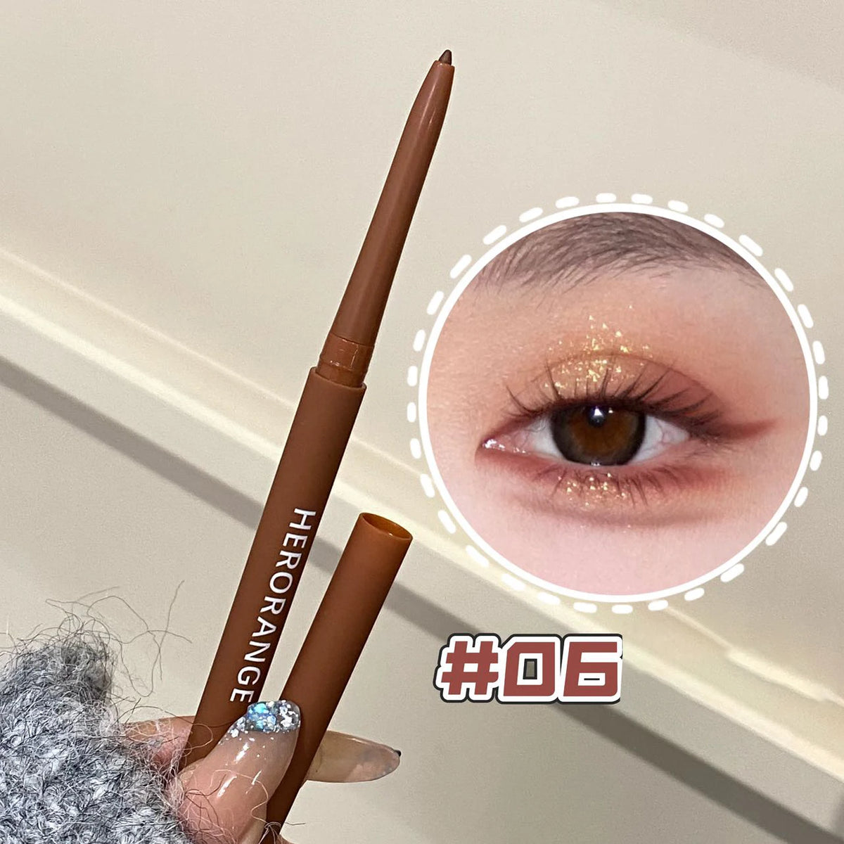 HERORANGE Ultra-Fine Gel Eyeliner Pencil – Waterproof Matte Gel Eyeliner Pencil PRIMED