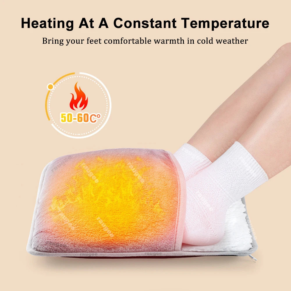 USB Electric Foot Warmer Pad – Soft Flannel, Constant Heat Electric Foot Warmer PRIMED