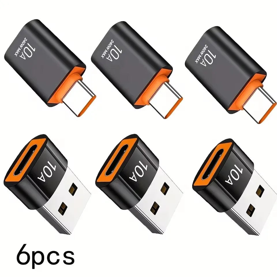 USB-C to USB-A OTG Adapter | Fast Data Transfer for All Devices USB OTG Adapter PRIMED 6pcs Set