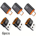 USB 3.0 to USB-C OTG Adapter 10A 240W | Type-C Converter USB-C OTG Adapter PRIMED 6pcs Set