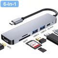 6-in-1 USB-C Hub | 4K HDMI, PD Charging & SD Card Reader USB-C Multiport Hub PRIMED 6 in 1 HUB