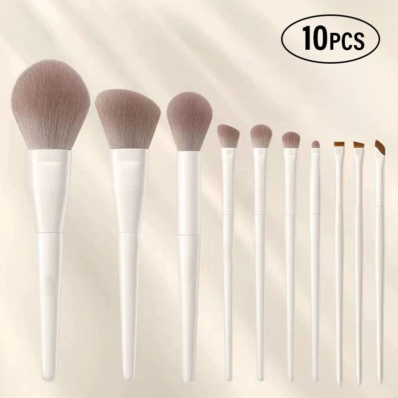 Cloud Porcelain Makeup Brush Set 7/10/12 Pcs | Professional Kit