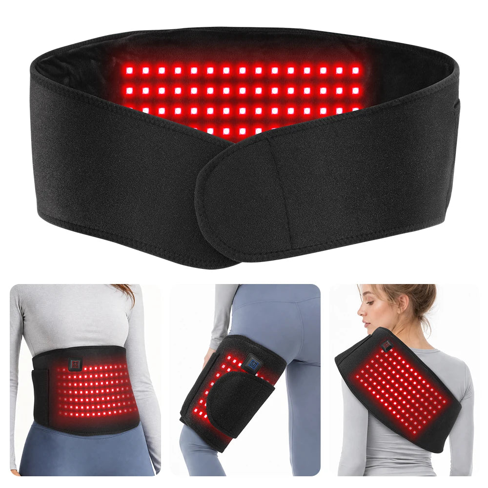 USB Heated Shoulder Wrap | 105 LED 660nm Red Light Therapy Heated Shoulder Wrap PRIMED for Waist