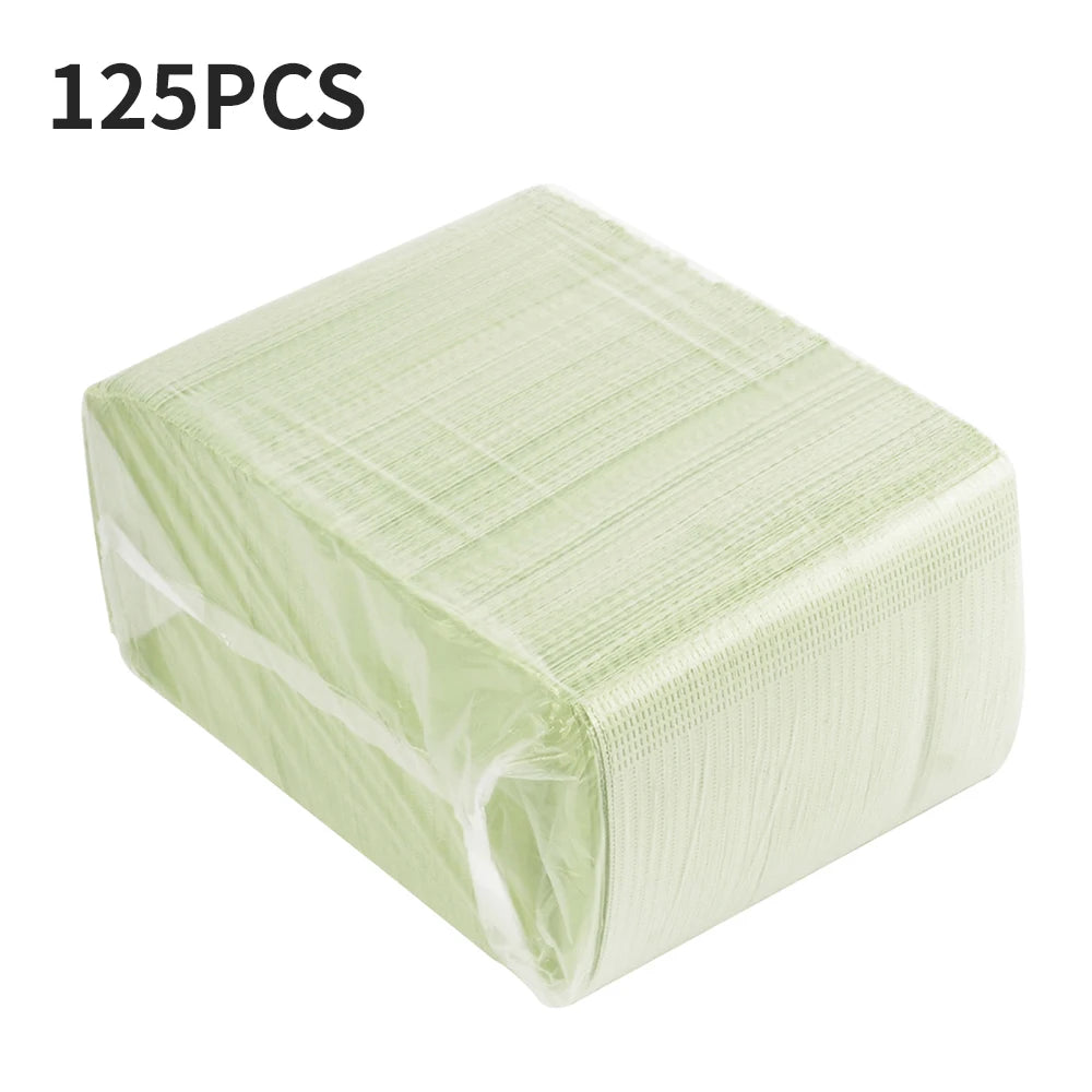 125pcs Disposable Nail Art Table Mats – Waterproof Manicure Pads