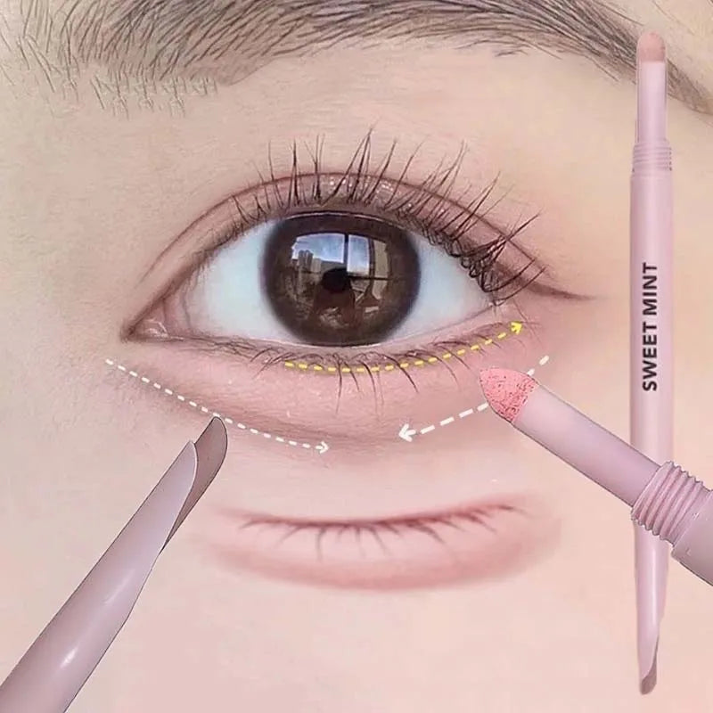 Double-Ended Eyeliner & Glitter Eyeshadow Pen | Waterproof Eye Makeup Pen PRIMED