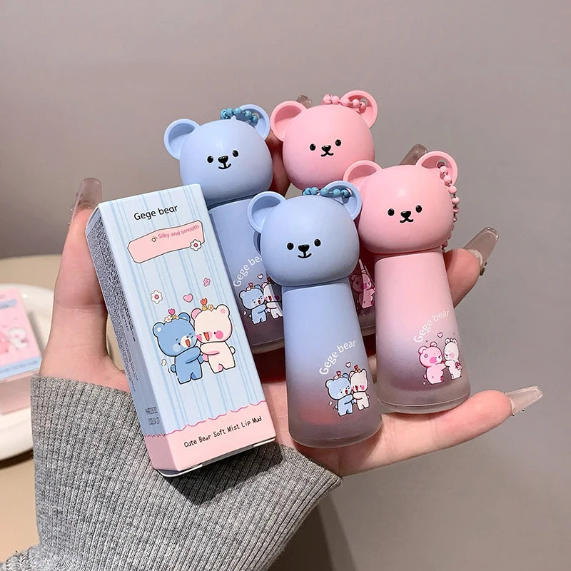 Gege Bear Matte Lip Gloss – Waterproof Long-Lasting Lip Tint Matte Lip Gloss PRIMED