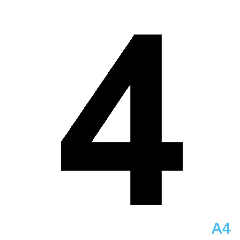 Large 6.9" Self-Adhesive Number Sticker – Bins, Mailboxes & Doors