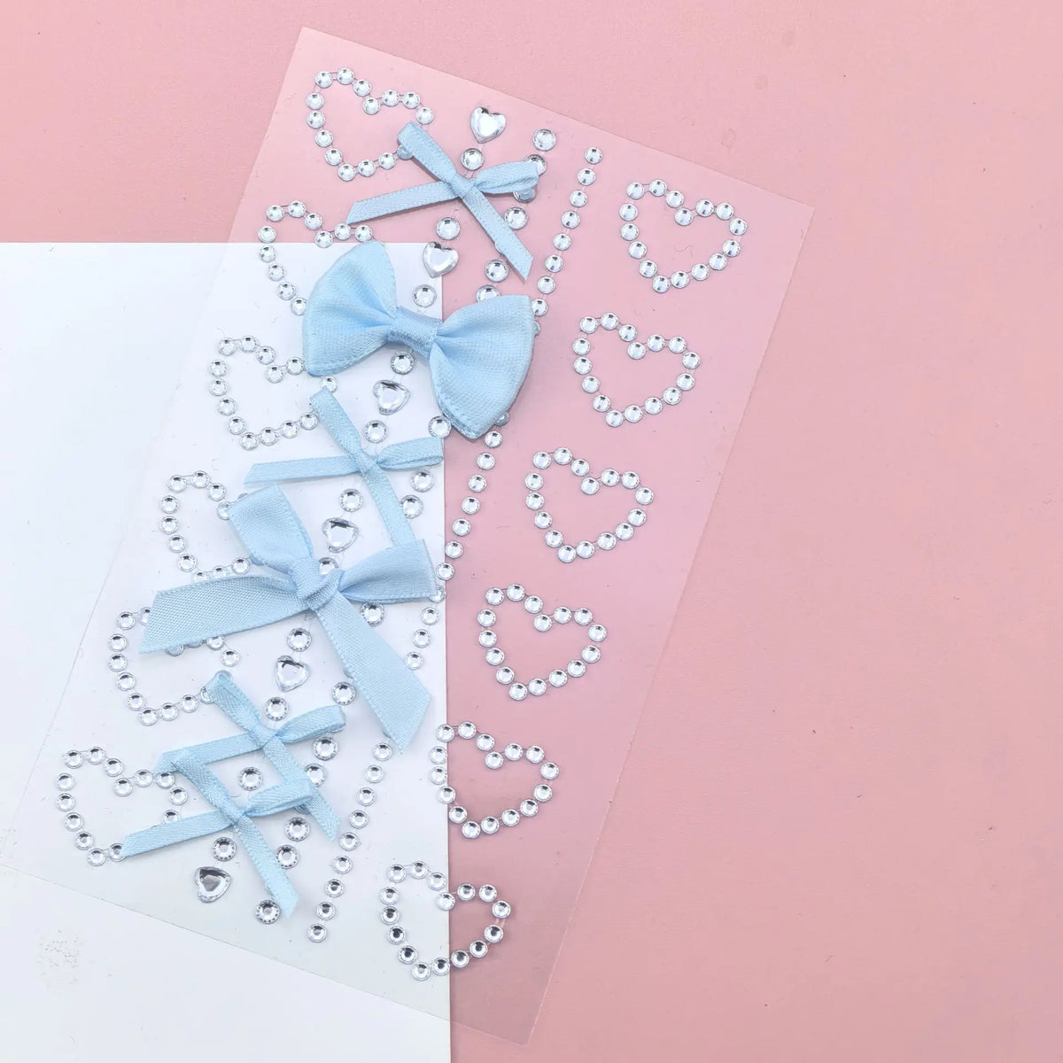 Rhinestone Ribbon Bow Face Stickers – DIY Temporary Tattoo Makeup