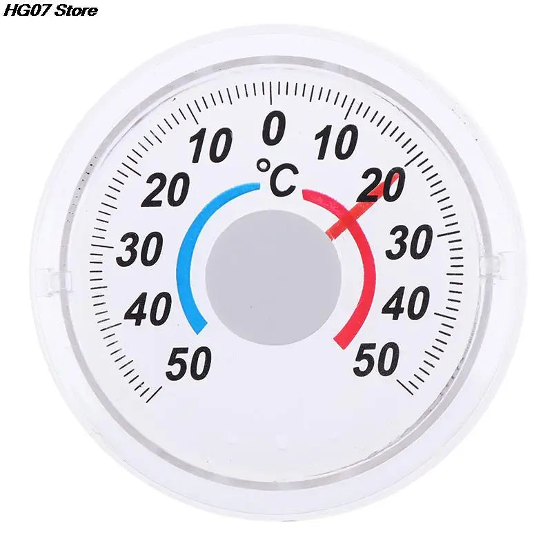 Round Analog Outdoor Thermometer – Door & Window Mount