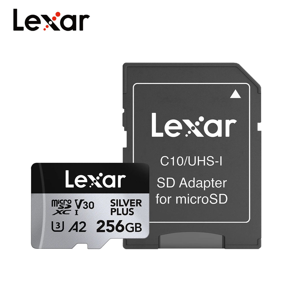 Lexar Silver Plus MicroSD V30 U3 A2 – 64GB to 1TB for Drones MicroSD Memory Card PRIMED