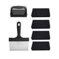 12-Piece Flat Top Griddle Cleaning Kit – Scraper & Scouring Pads Griddle Cleaning Kit PRIMED 7 Pcs