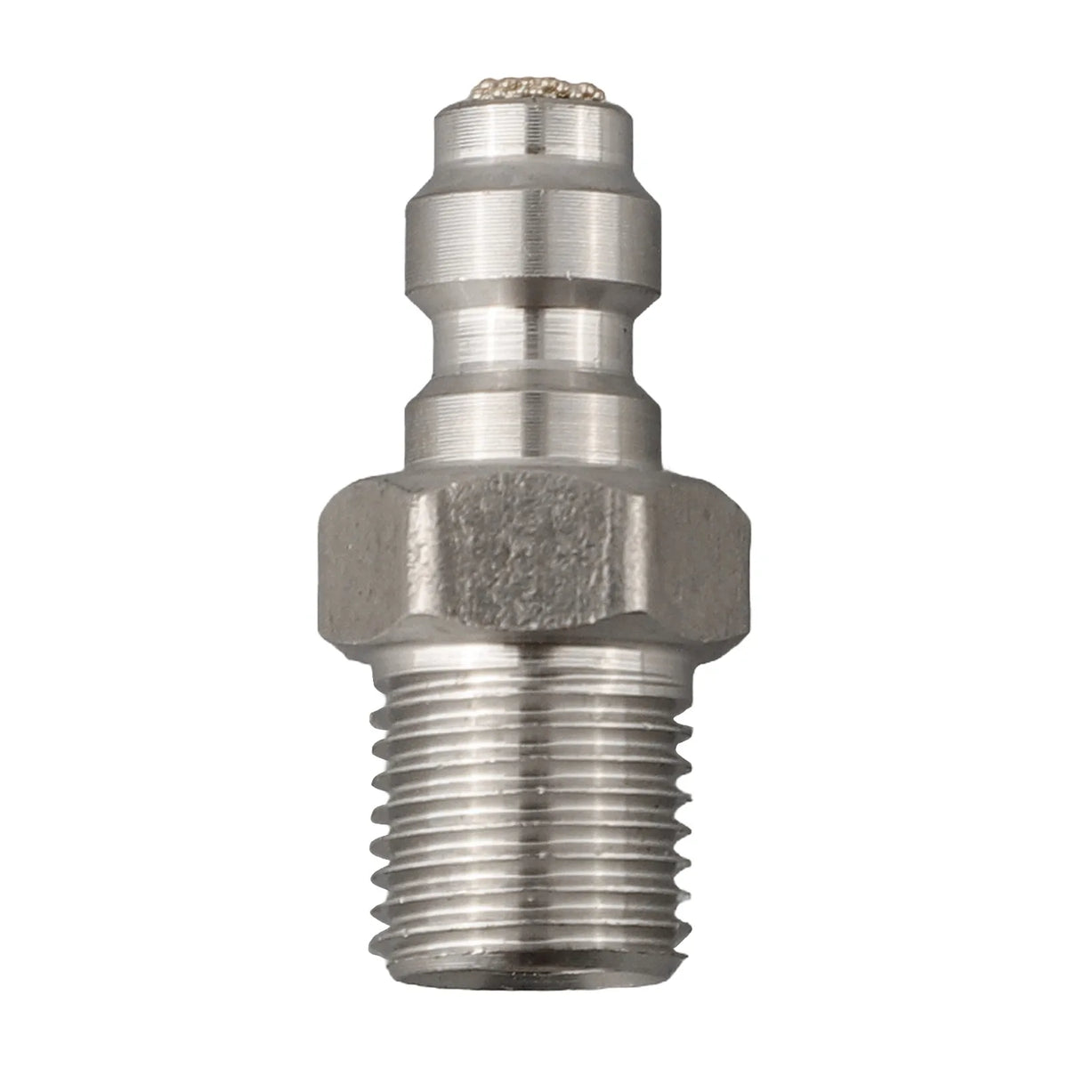 M10x1 Pneumatic Quick Coupler 8mm Stainless Steel + Dust Cap