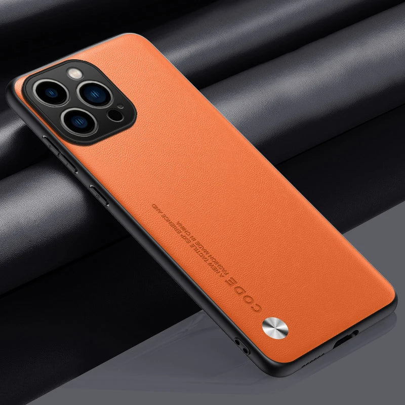 Ultrathin PU Leather iPhone Case – Anti-Scratch Shockproof Cover