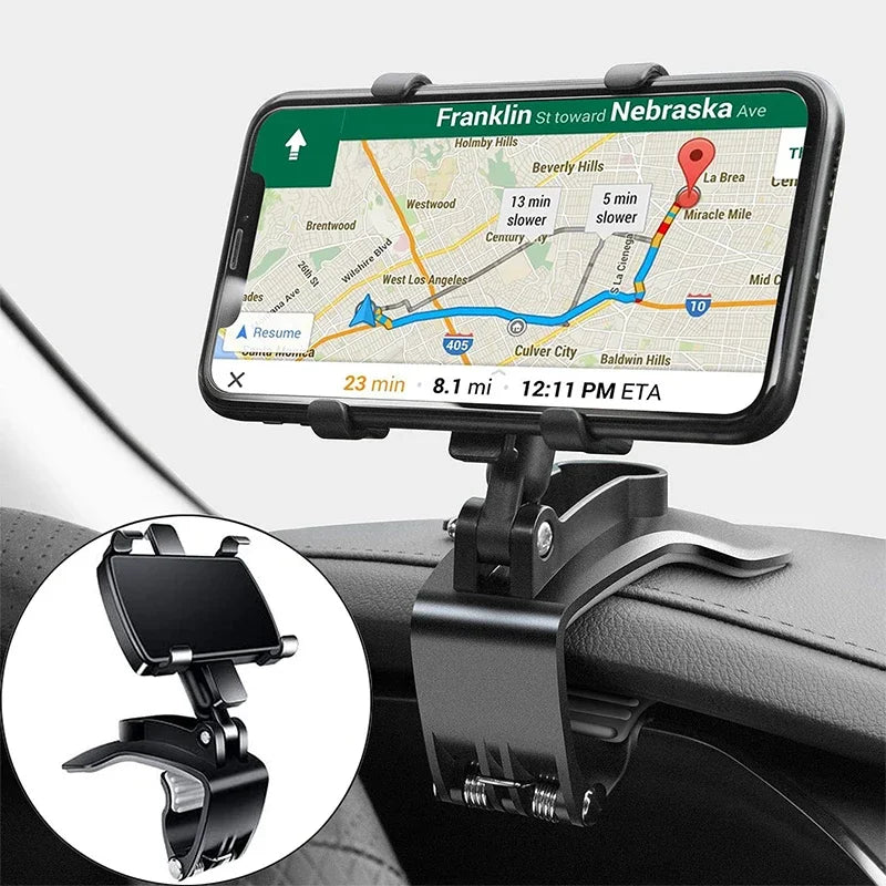 Universal 360° Car Phone Holder Dashboard Clip Mount Car Phone Mount PRIMED