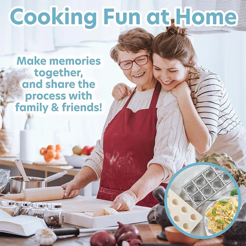 12-Hole Aluminum Ravioli Maker Press – Dumpling Pasta Kit Pasta Maker Mold PRIMED