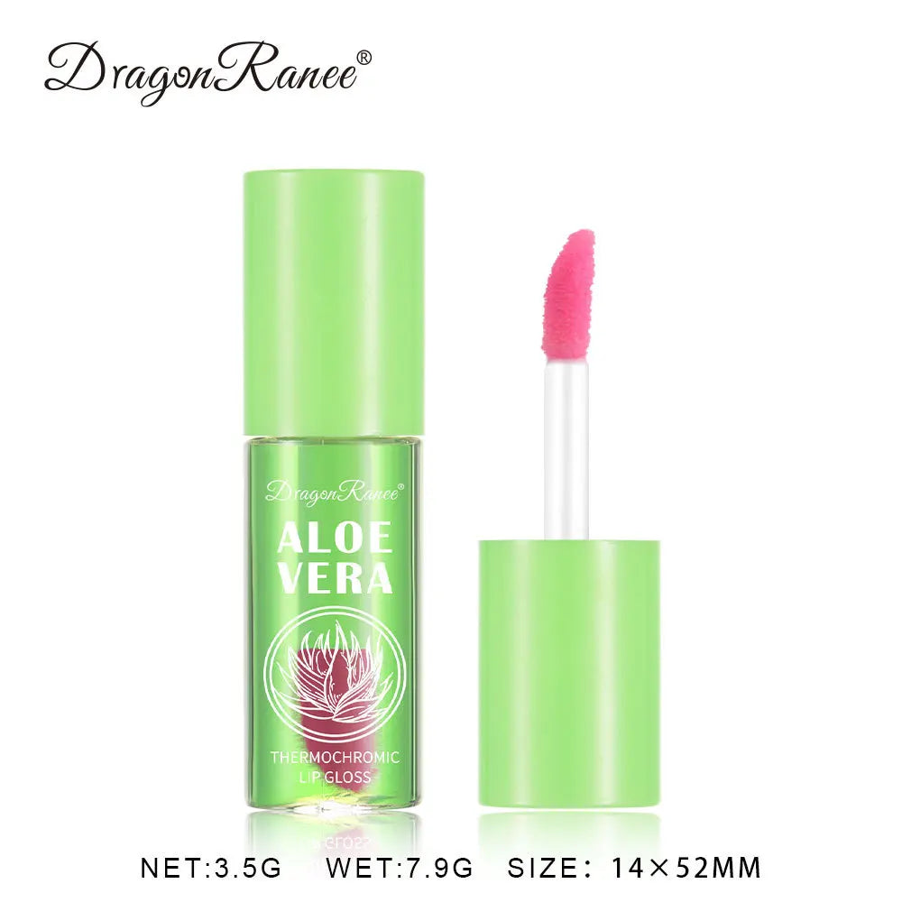 Aloe Vera Color Changing Lip Oil Balm – Moisturizing Lip Gloss Lip Oil Balm PRIMED Aloe Lip Oil(no box