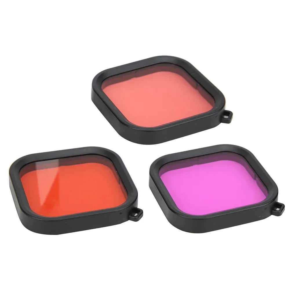 GoPro Hero 8–13 Dive Filters – Red & Magenta Color Correction Camera Dive Filter PRIMED Goprolvjing3in1