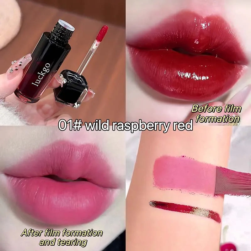 Peel-Off Matte Lip Stain | Waterproof Long-Lasting Lip Tint Peel-Off Lip Stain PRIMED 01 wild berry red