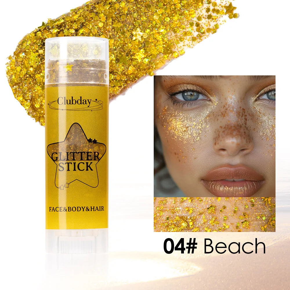 Sequins Glitter Gel Stick – Face, Eye & Body Makeup 6 Colors