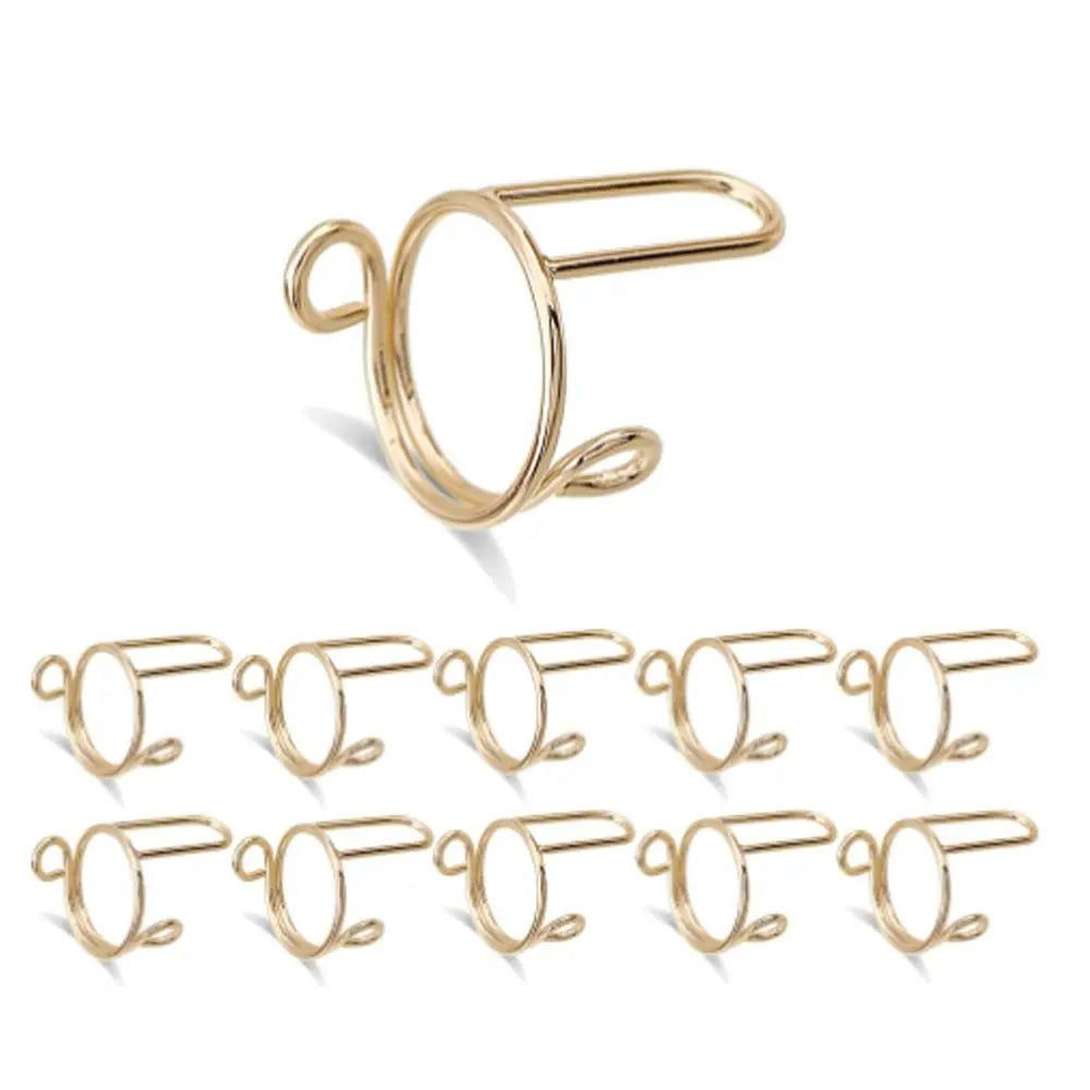 French Nail Rings – Reusable Fake Nail Tips Gold & Silver 10pc