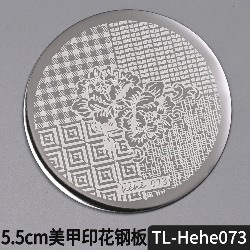 Nail Stamping Plate 5.5cm – Butterfly Flower Lace Stencil