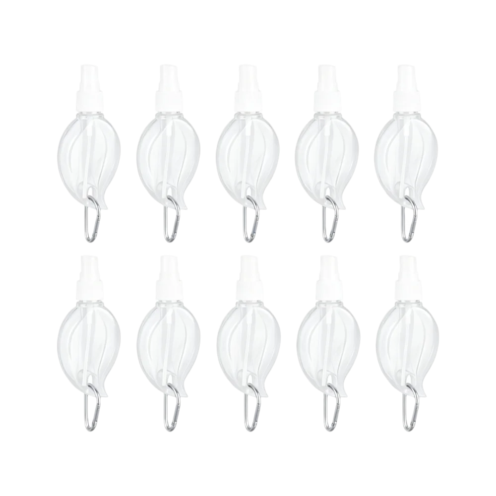 10-Pack 50ml Travel Bottles with Flip Cap & Keychain