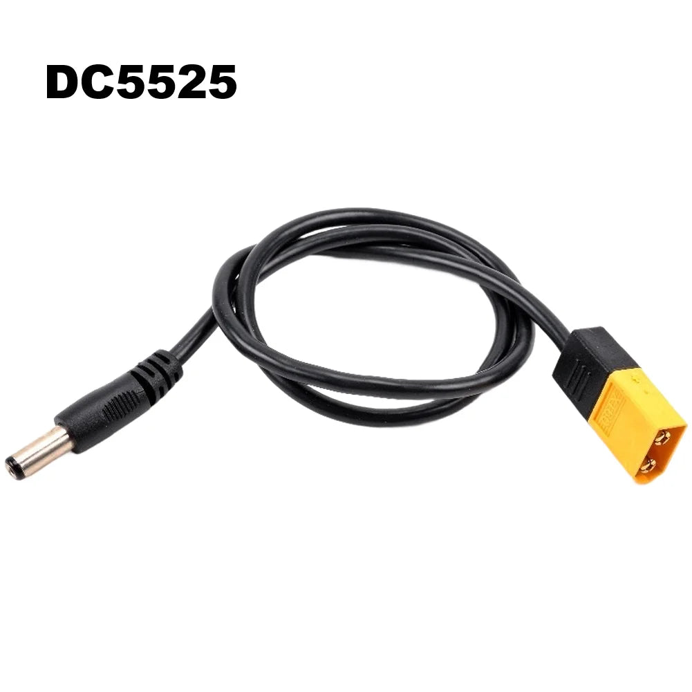 XT60 to DC5525/5521 Power Adapter Cable for TS100 T12 Iron