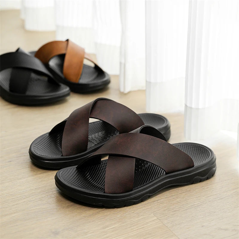 LETCOMFIT Men's Non-Slip Beach Slides & Outdoor Sandals Men's Beach Slides PRIMED