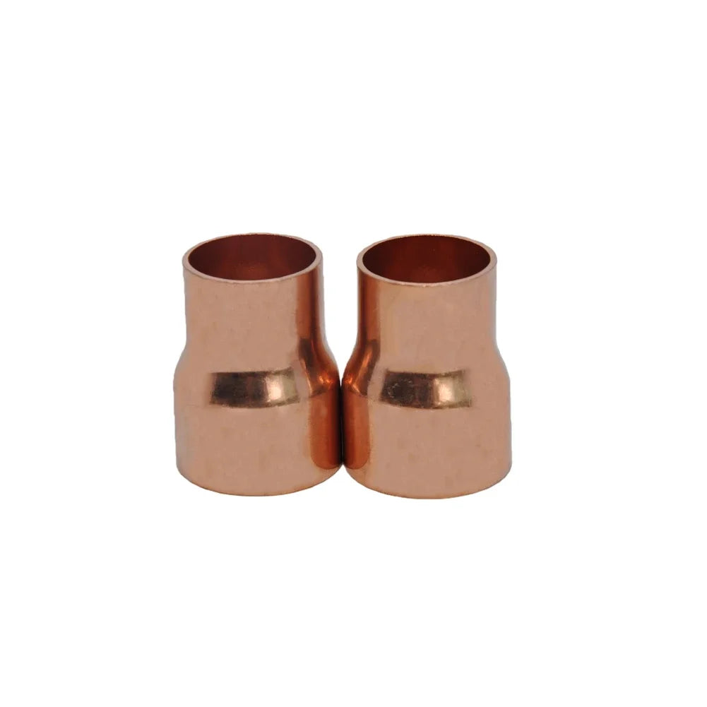 10-Pack Copper Reducing Couplings 22x16mm – HVAC & Plumbing Copper Pipe Fitting PRIMED