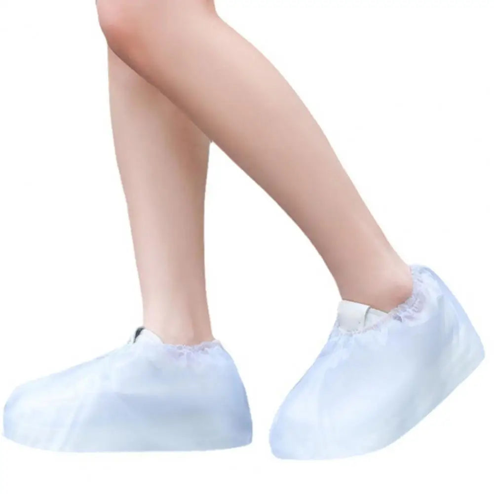 Waterproof Rain Shoe Covers – Non-Slip Reusable Overshoes Rain Shoe Covers PRIMED White L