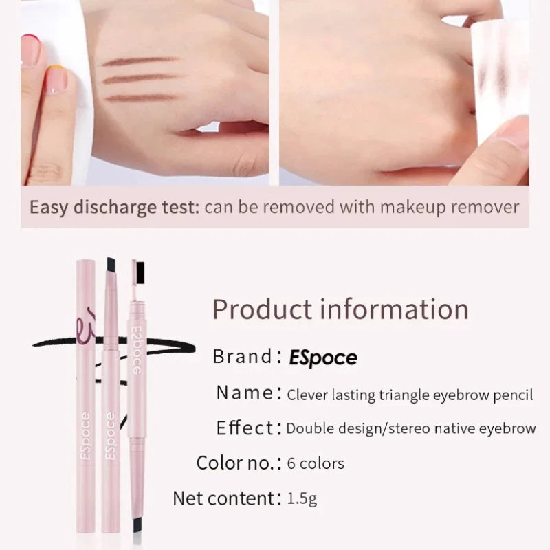 Blana Dual-Head Rotating Eyebrow Pencil – Waterproof 24H Eyebrow Pencil PRIMED