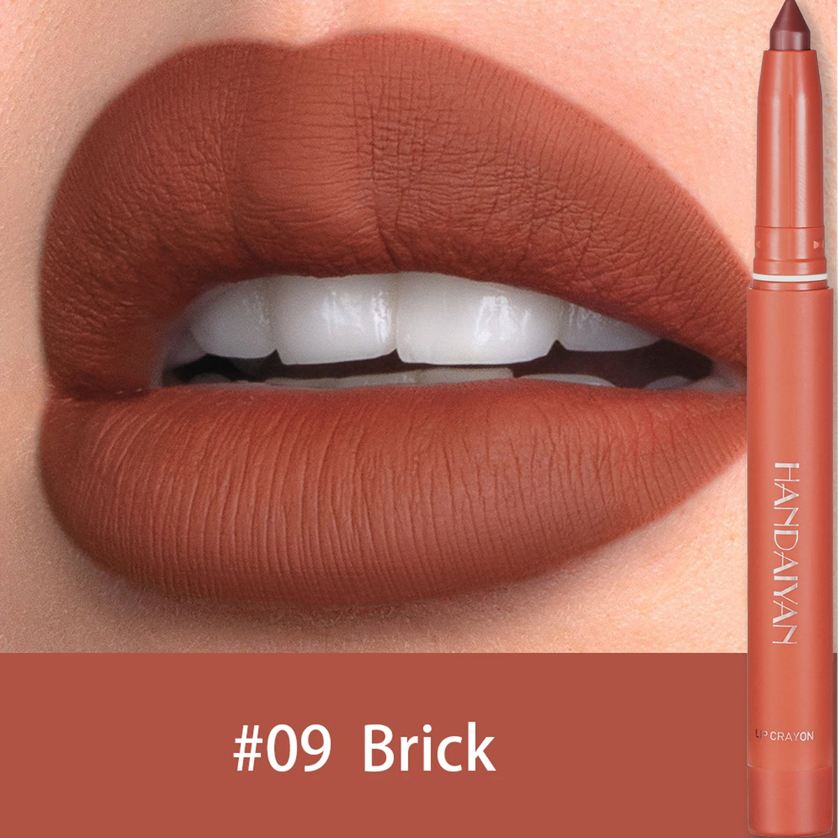 Waterproof Matte Lip Liner Pencil – 12 Shades, Long-Lasting