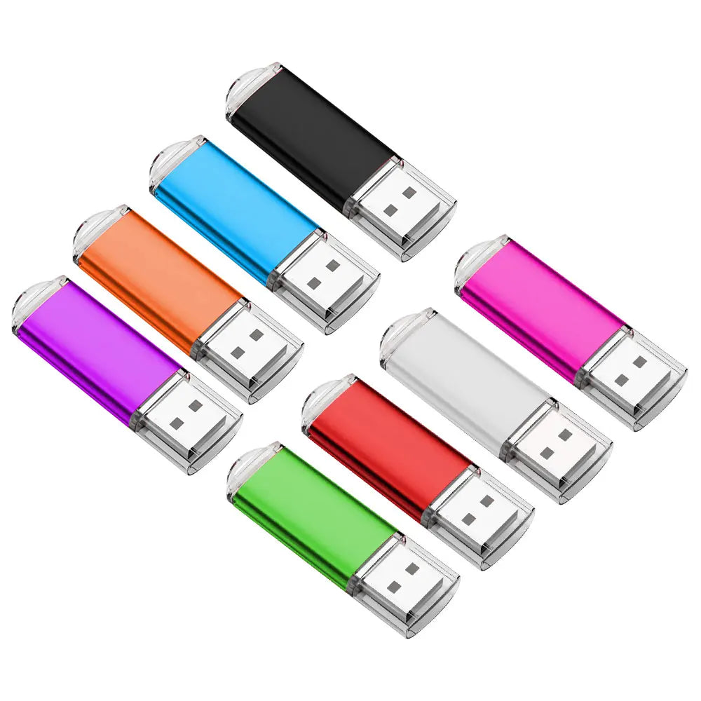 50-Pack Custom Logo USB Flash Drives 2.0 + Key Chain – 9 Colors Custom Logo USB Drive PRIMED