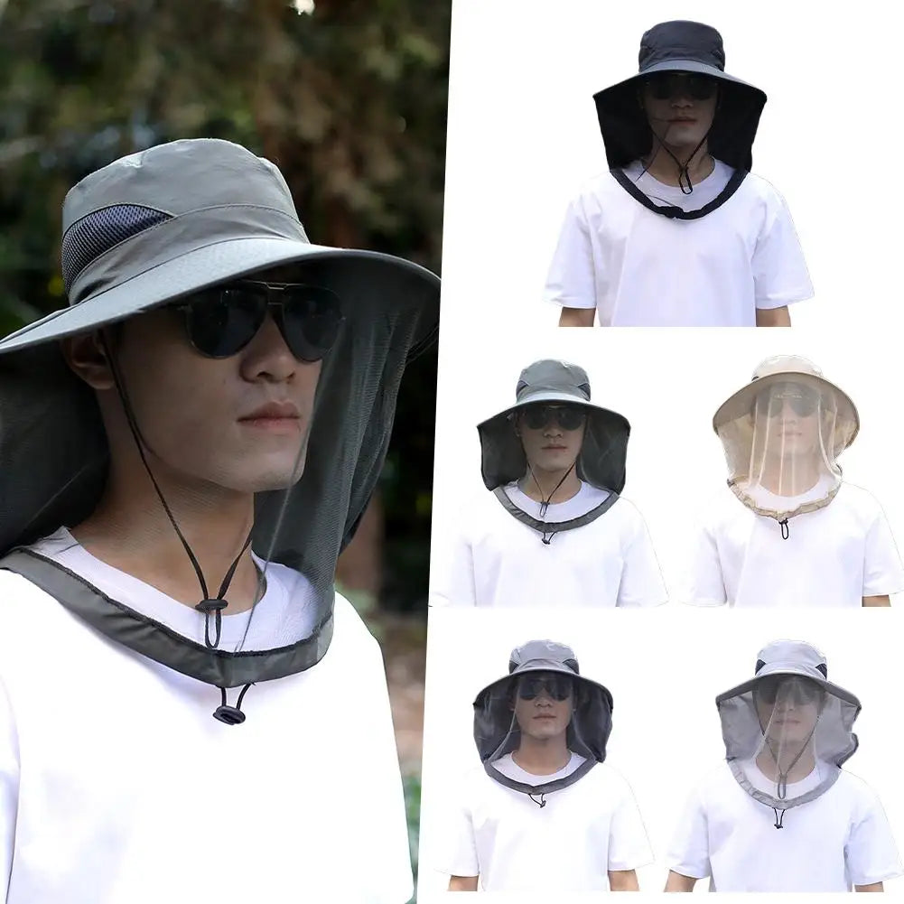 Mosquito Head Net Hat – Full Mesh Bug Protection Outdoor Cap